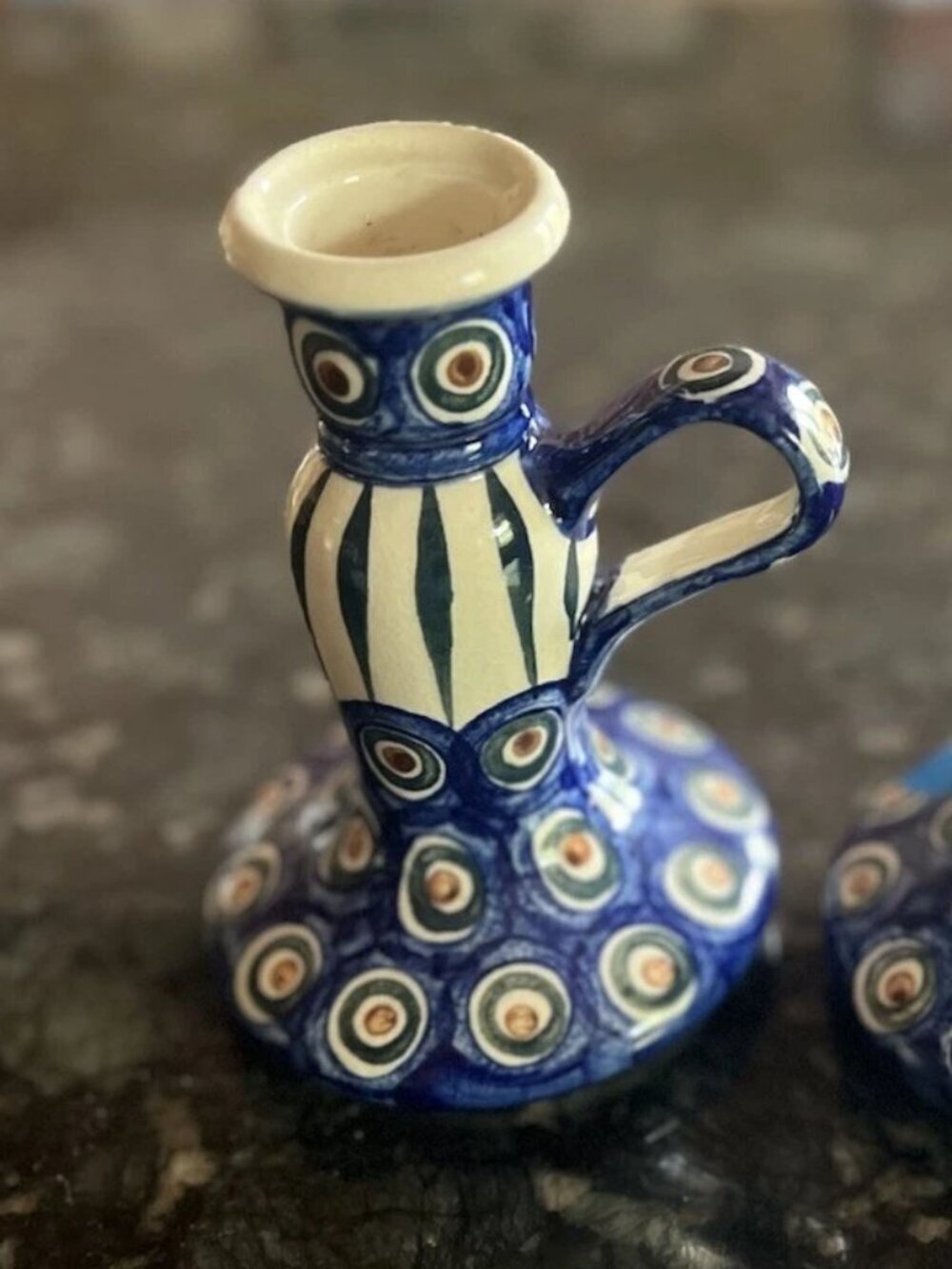 2x Polish Pottery Candlestick Holder Ceramika Artystyczna Boleslawiec - Picture 6 of 10